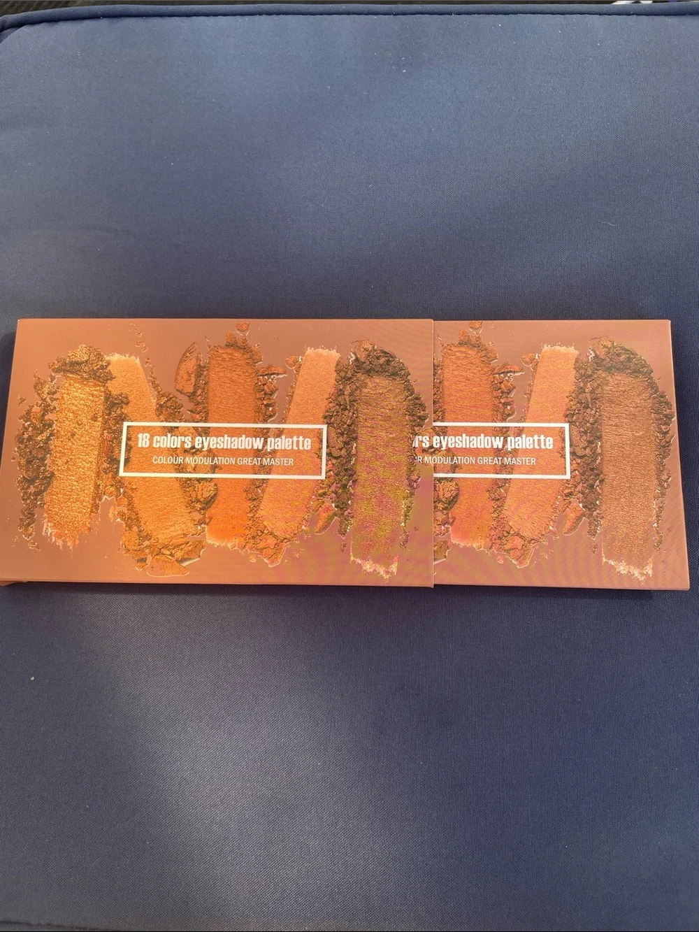 18 Colors Eyeshadow Palette - Warm Copper Orange